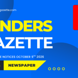 Tenders Gazette Notices PDF – October 09, 2026 Vol 2032026 Canada Bids
